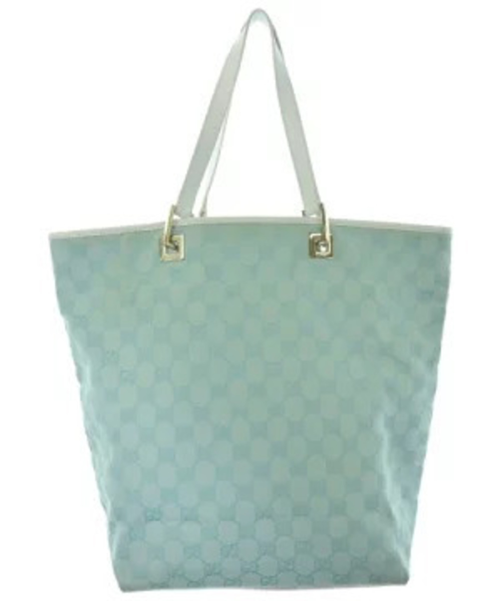 Gucci Tote Bag Blue White All over pattern